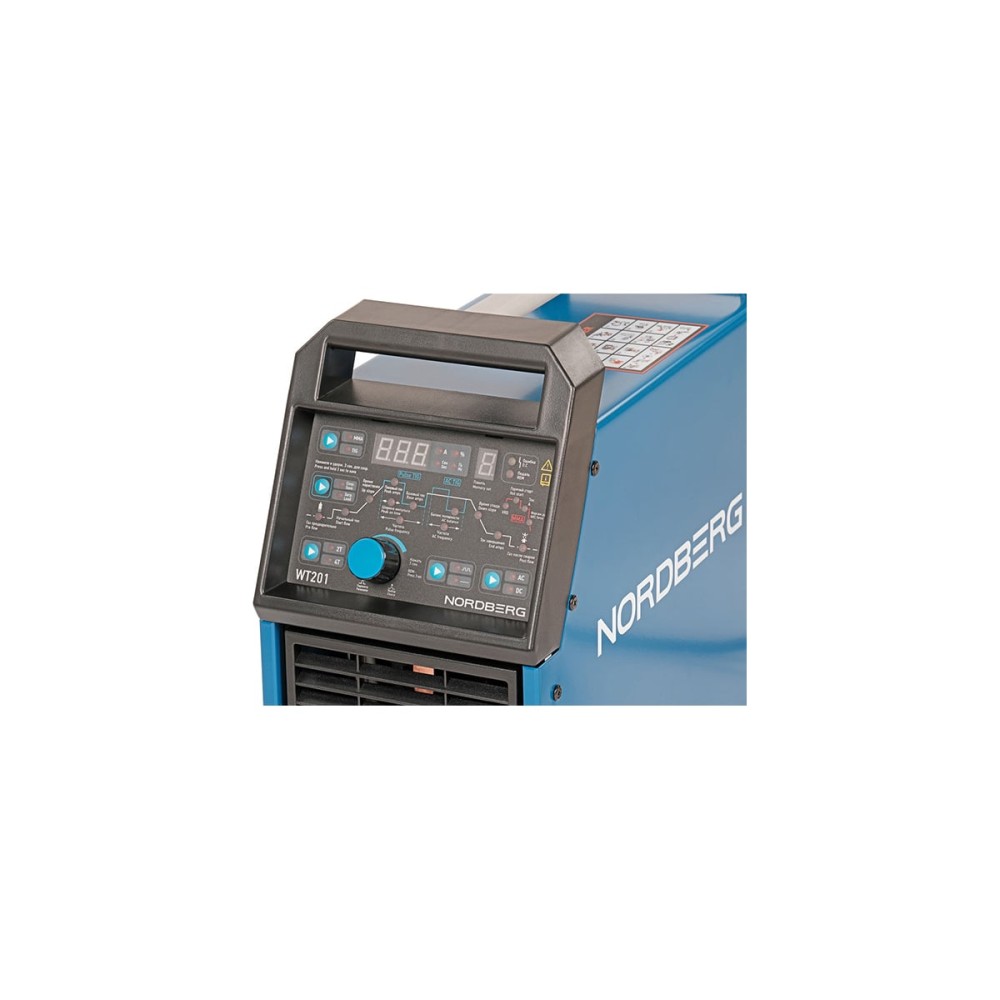 Аппарат сварочный инверторный TIG+MMA для алюминия и алюминиевых сплавов, AC/DC, 220 В NORDBERG WT201