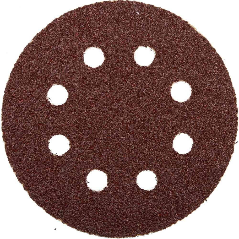 Круг шлифовальный ЗУБР _Мастер_ универсальный, из абразивной бумаги на велкро основе, 8 отверстий, Р40, 125мм, 5шт