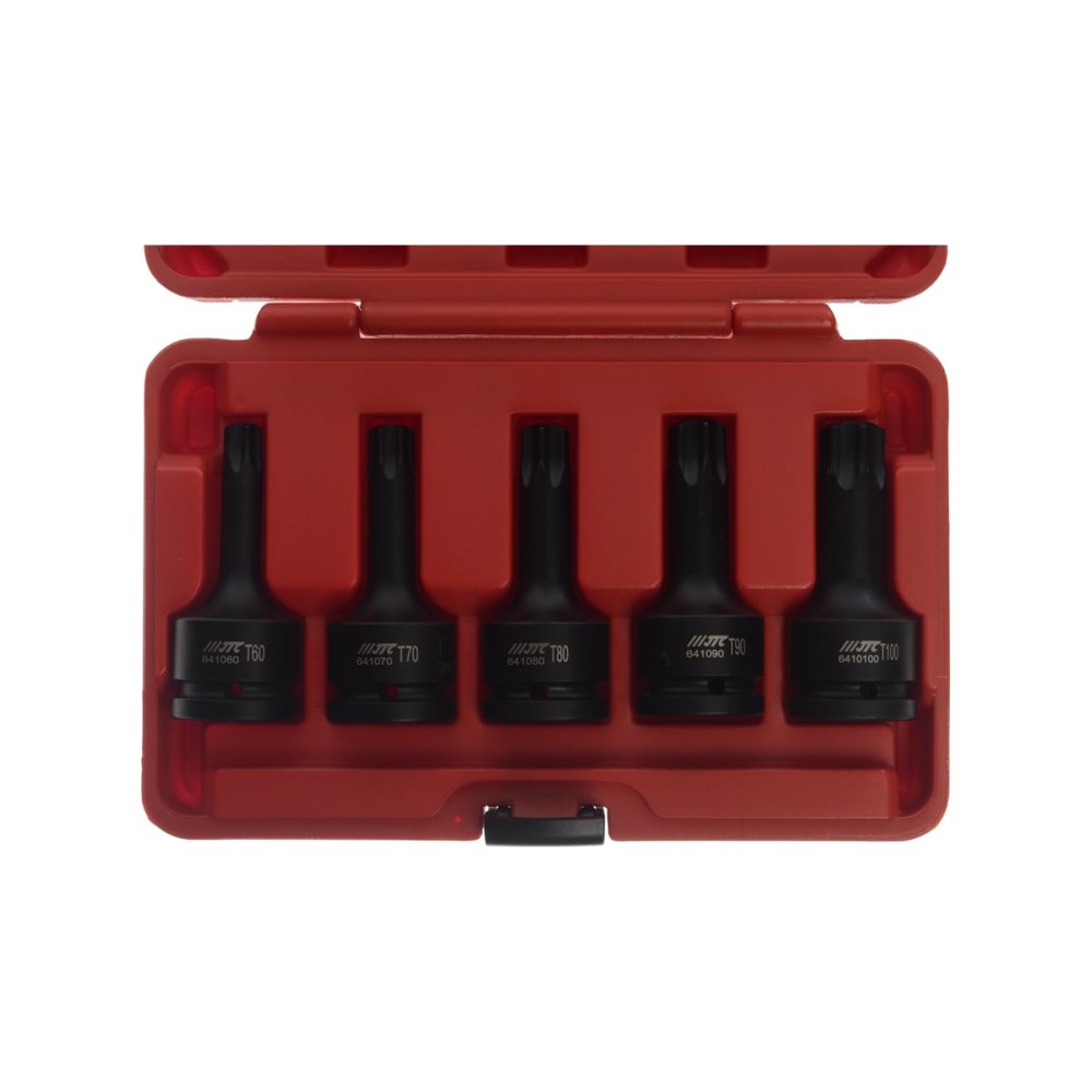 Набор головок ударных TORX 3/4" 5 шт.(T60,T70,T80,T90,T100) L=100мм в кейсе JTC