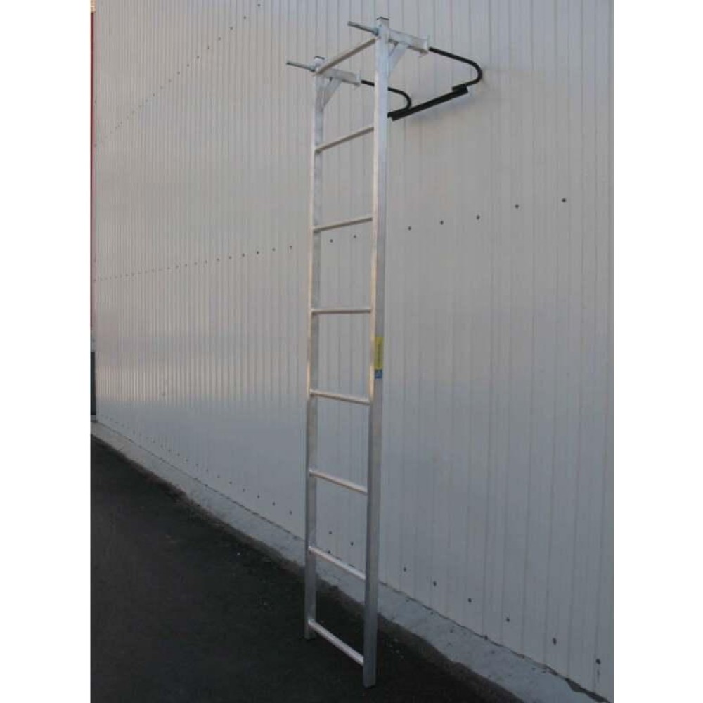 Лестница навесная алюминиевая со стальными кронштейнами MEGAL ЛНАстк - 4,5 (450)