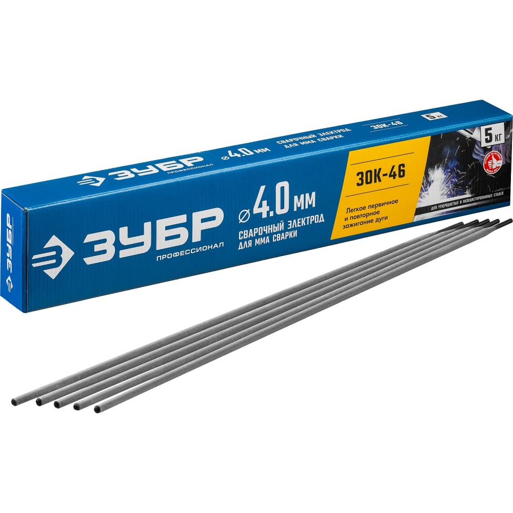 Электрод сварочный ЗУБР ЗОК-46 4х450мм 5 кг