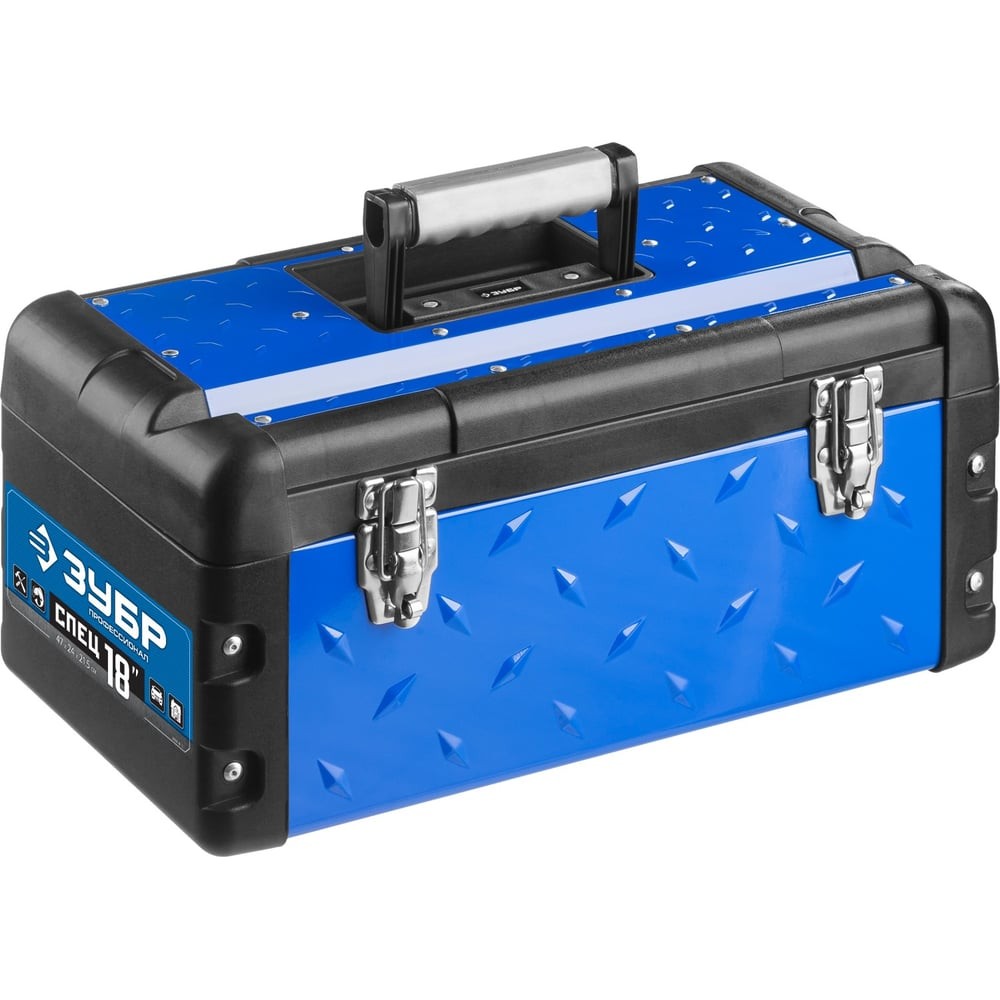 ЗУБР СПЕЦ-18, 470 x 240 x 215 мм, (18_), металлический, ящик для инструментов, Профессионал (38155-18)