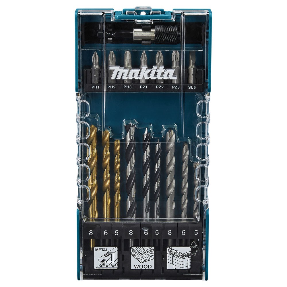 Набор сверл и бит Makita 17 предметов (D-74887)