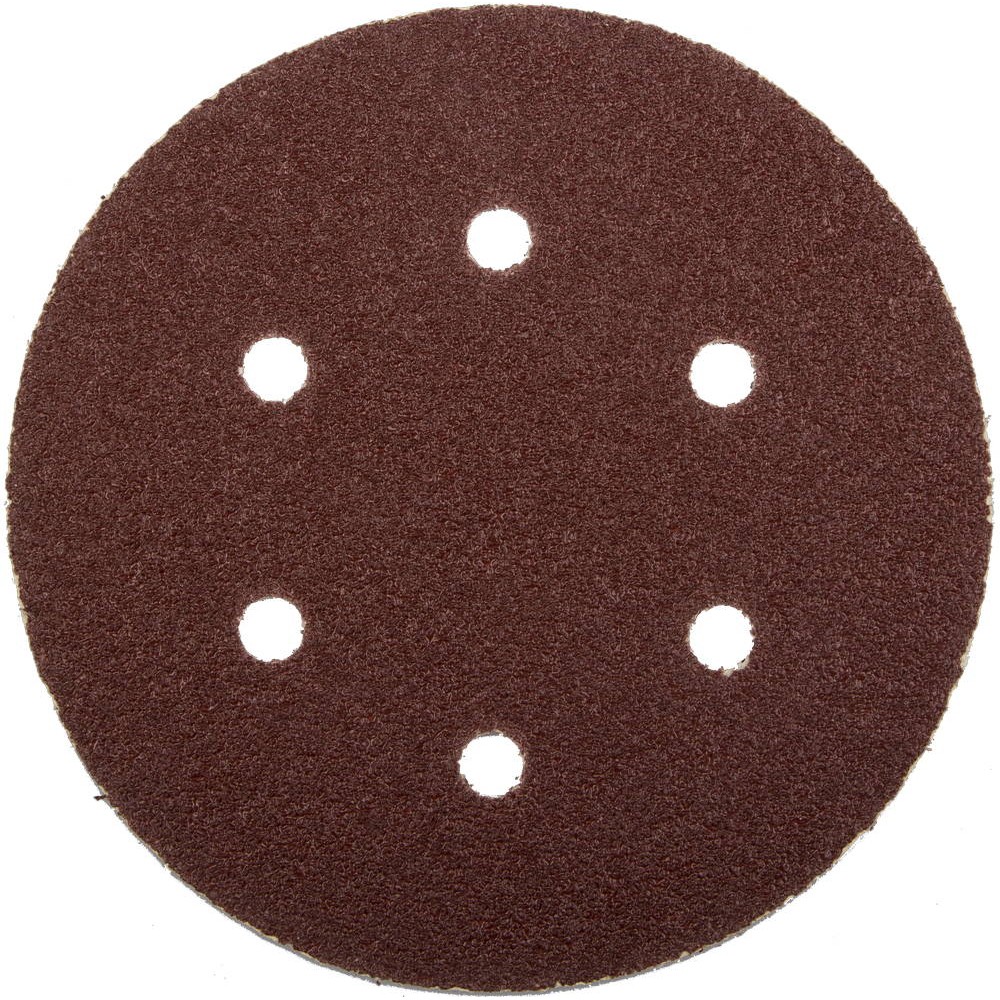 Круг шлифовальный ЗУБР _Мастер_ универсальный, из абразивной бумаги на велкро основе, 6 отверстий, Р40, 150мм, 5шт