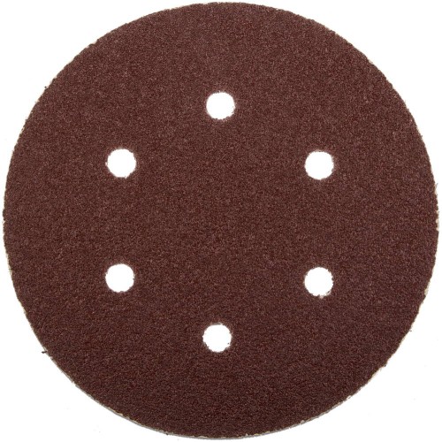 Круг шлифовальный ЗУБР _Мастер_ универсальный, из абразивной бумаги на велкро основе, 6 отверстий, Р40, 150мм, 5шт