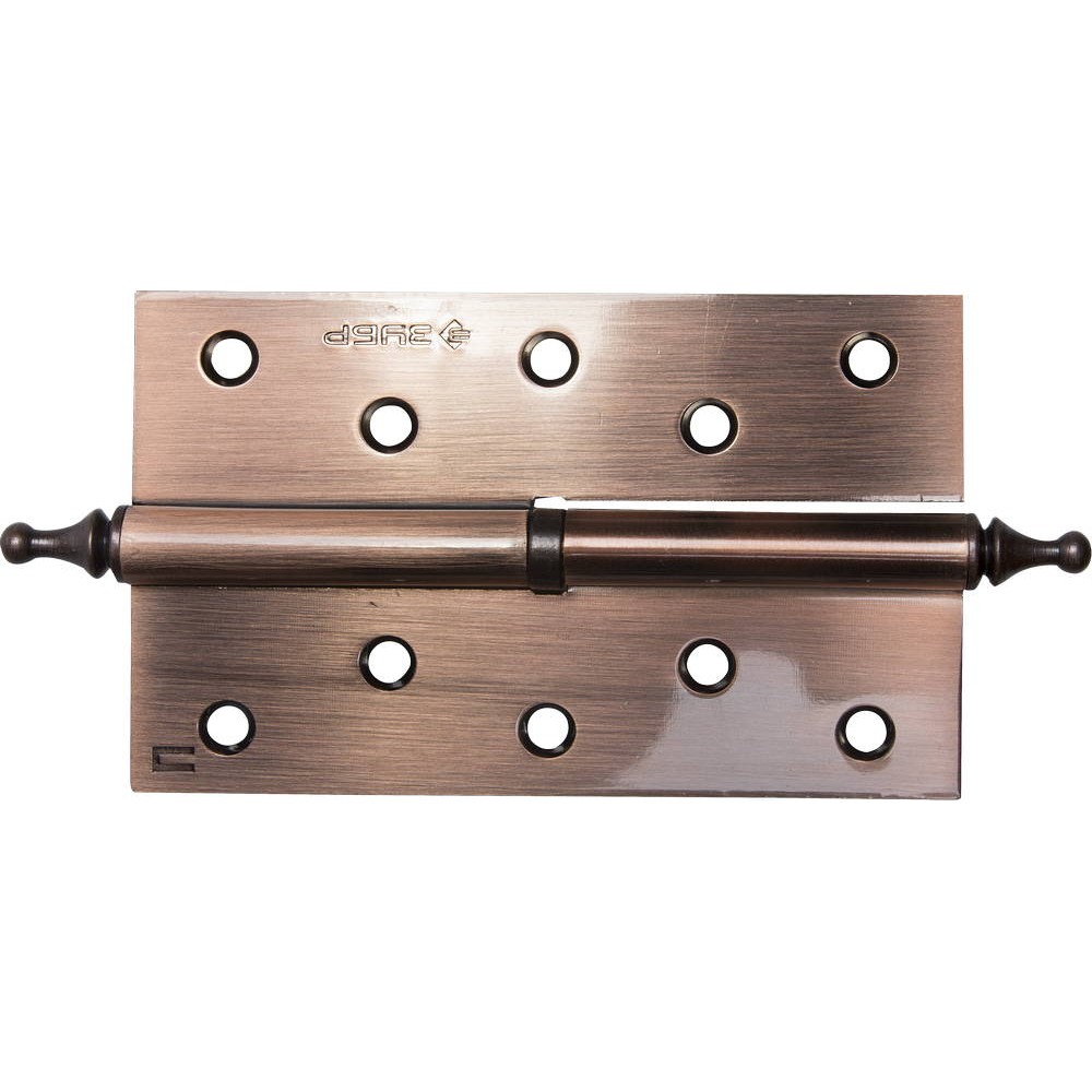 ЗУБР 125 х 75 х 2.5 мм, разъемная, правая, цвет старая медь (AC), 2 шт, карточная петля (37605-125-6R)