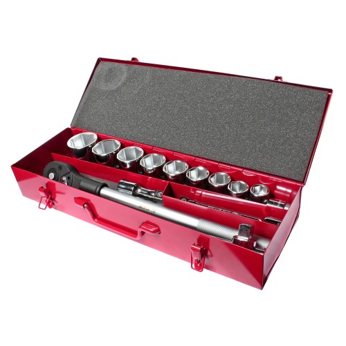 Набор головок торцевых 3/4" 6-ти гранных 22-50мм 15 предметов в металлическом кейсе JTC