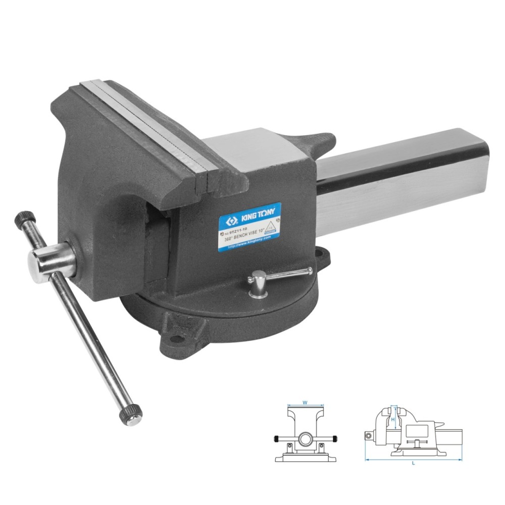 Тиски слесарные KING TONY 250 мм