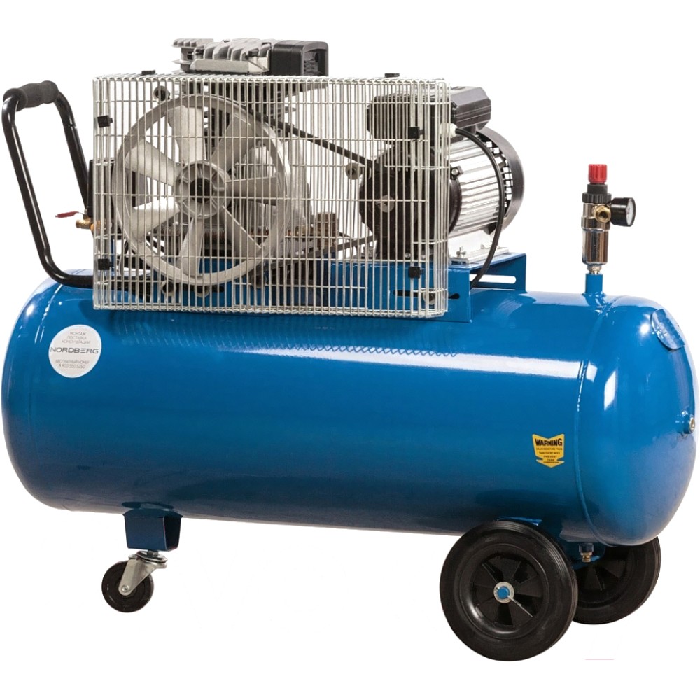 Компрессор поршневой с ременным приводом, объем 100 л NORDBERG ECO NCE100/400