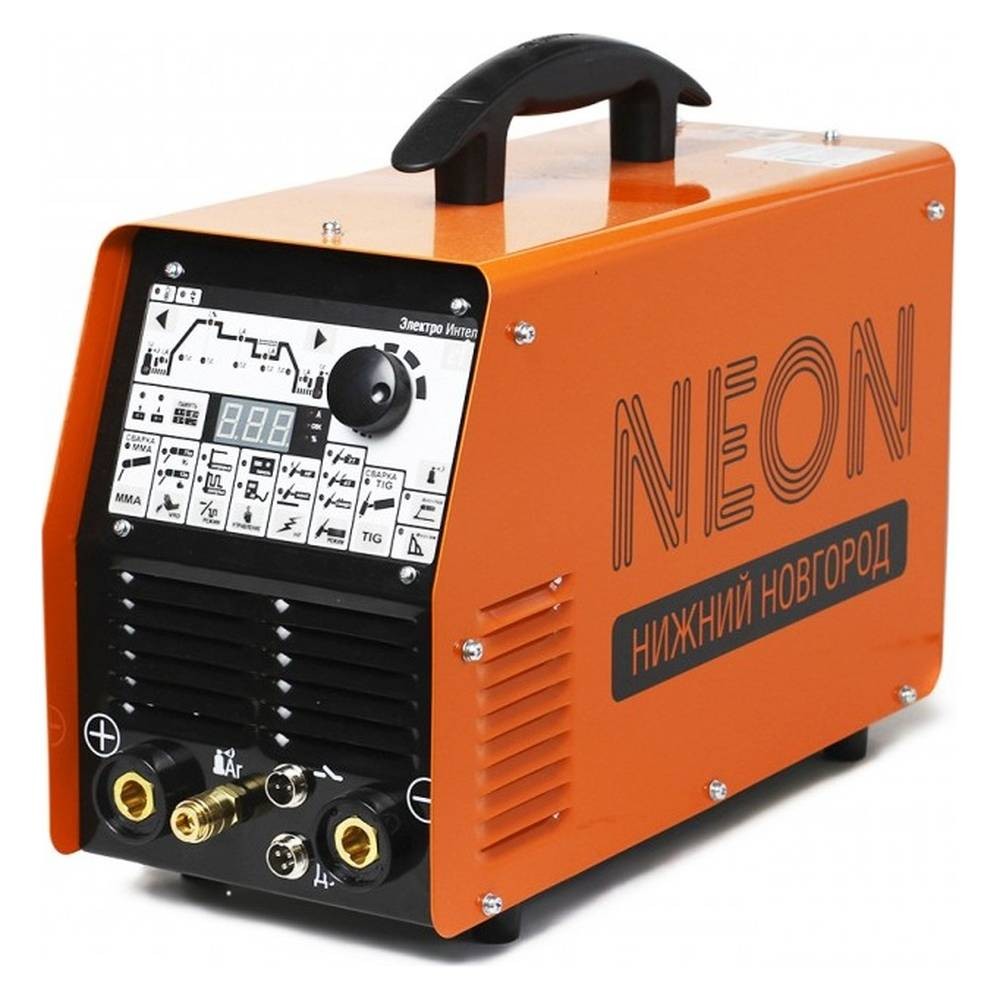 Аппарат сварочный инверторный NEON ВД-201 АД (DC, 220, горелка) аттестован НАКС