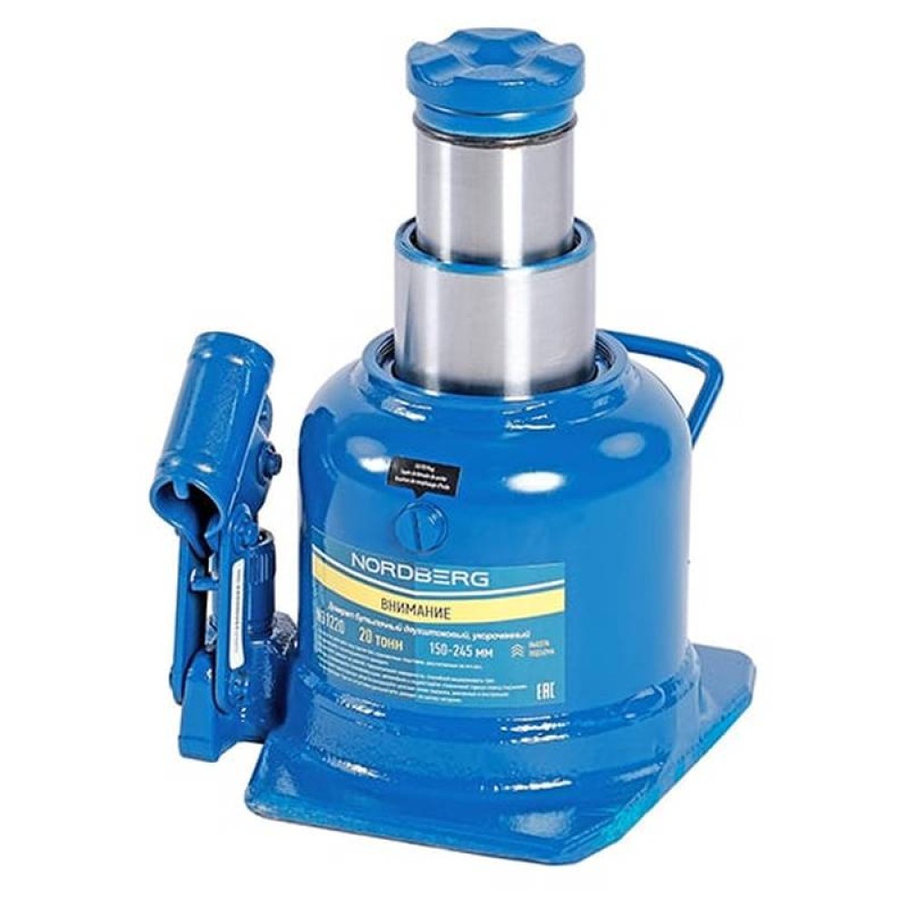 Домкрат бутылочный двухштоковый укороченный NORDBERG N31220 20 т