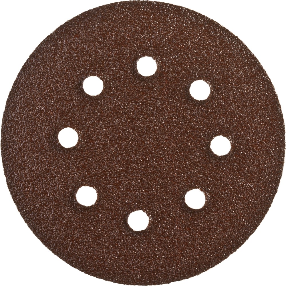 Круг шлифовальный ЗУБР _СТАНДАРТ_ из абразивной бумаги на велкро основе, 6 отв., Р40, 150мм, 5шт