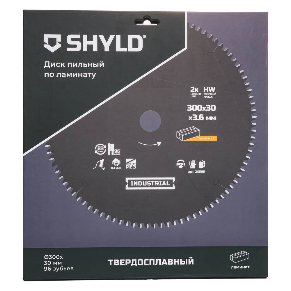 Диск пильный по ламинату SHYLD 300х30мм 96Т (20585)