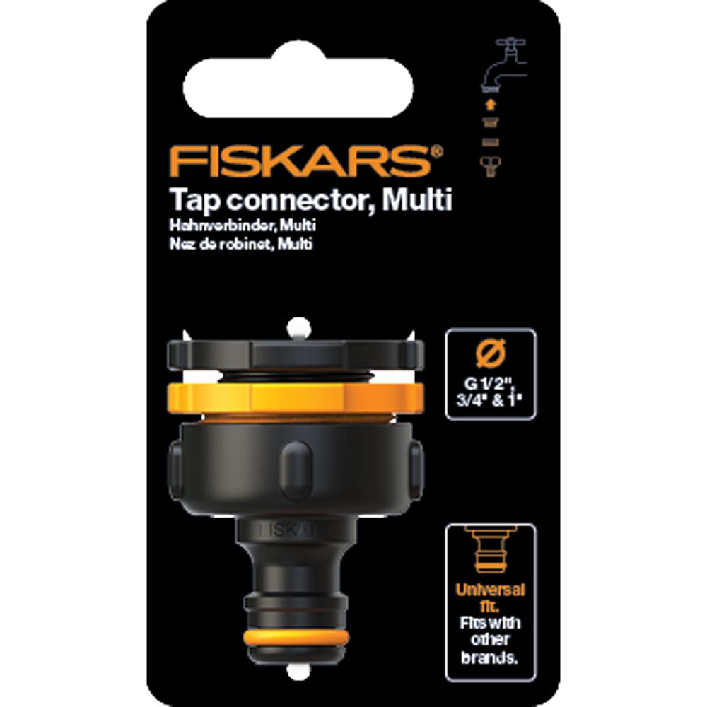 Штуцер для крана Fiskars MULTI 1/2", 3/4", 1"