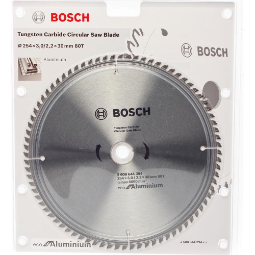 Диск пильный по алюминию Bosch ECO 254х30мм 80T (394)