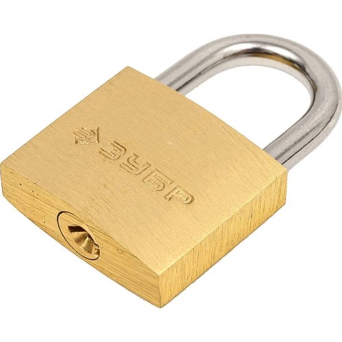 Навесной замок мини ЗУБР 25 мм, латунный корпус (37130-25)