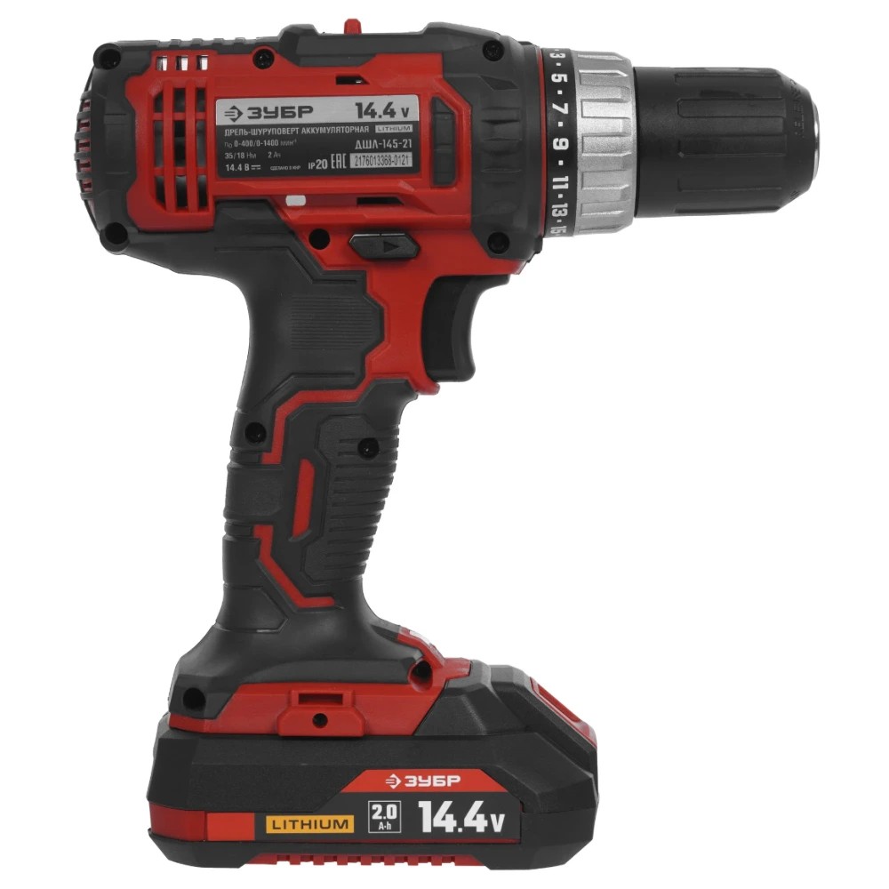 Аккумуляторная дрель-шуруповерт ЗУБР ДШЛ-145-21