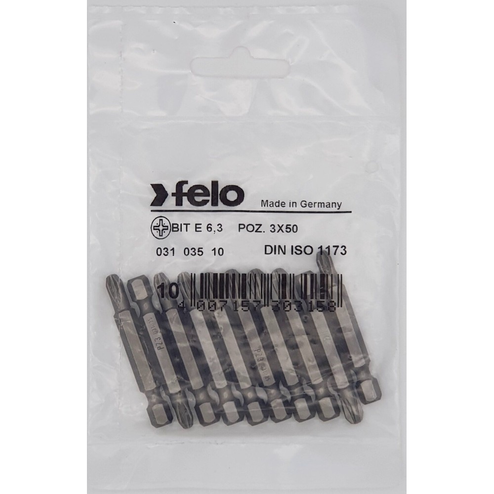 Felo Бита крестовая серия Industrial PZ 3X50, 10 шт 03103510