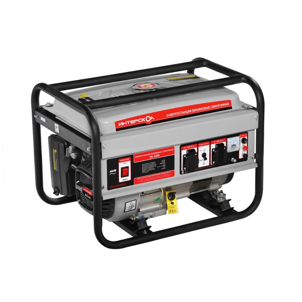 Бензиновый генератор ИНТЕРСКОЛ ЭБ-2500М