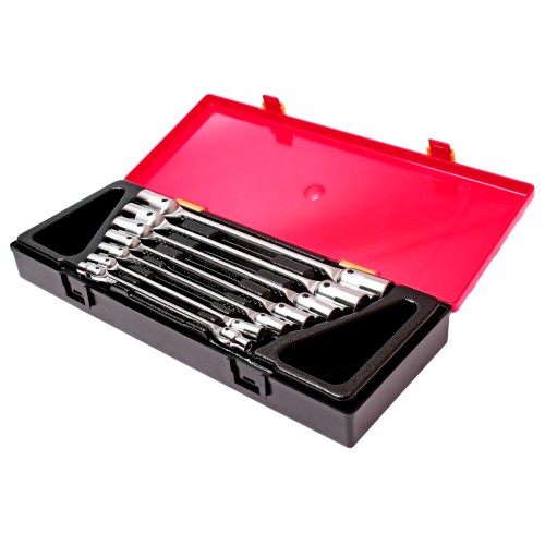 Набор ключей торцевых 6-19мм шарнирных 7 предметов в кейсе JTC