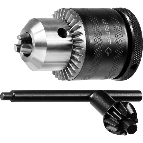 ЗУБР 2-13 мм, 1/2_, ударный ключевой патрон с фиксатором для дрели, Профессионал (29082-13-1/2)