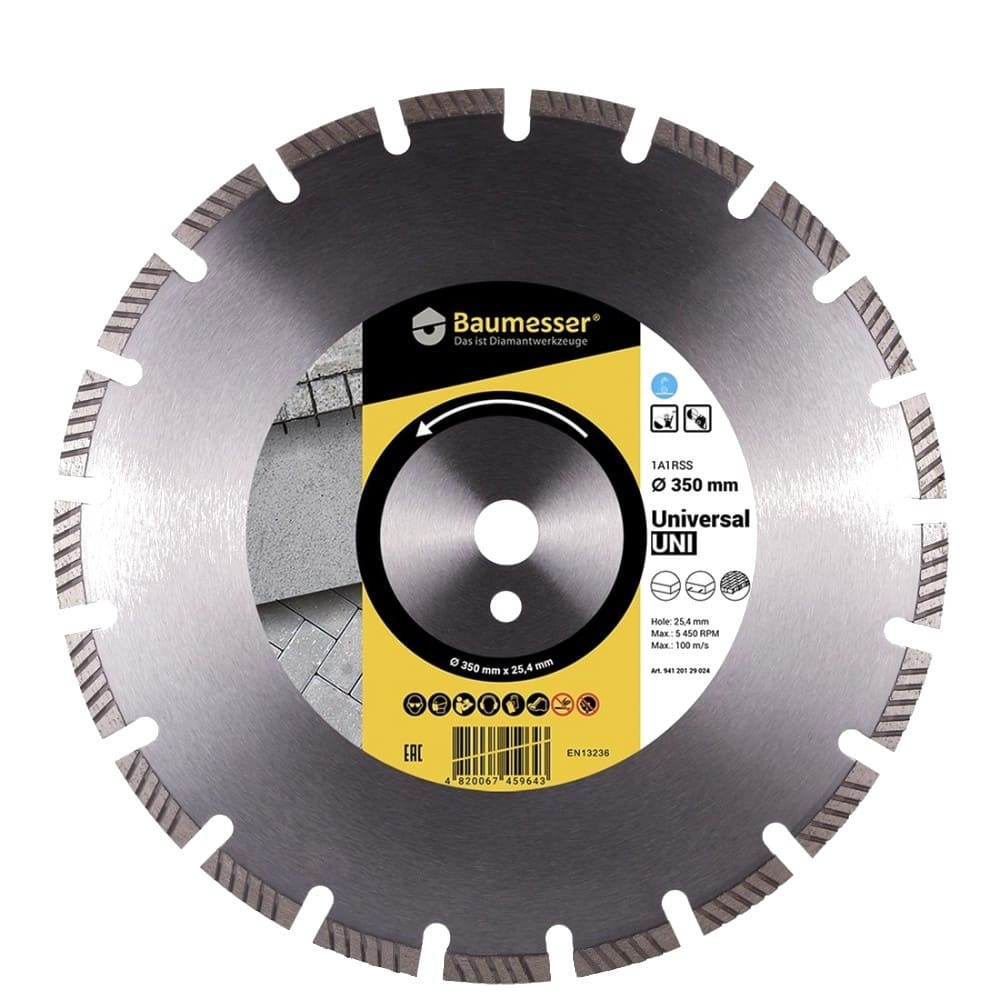 Диск алмазный по бетону Distar Baumesser Uni Plus 1A1RSS/C3-H 350x25.4мм (9024)