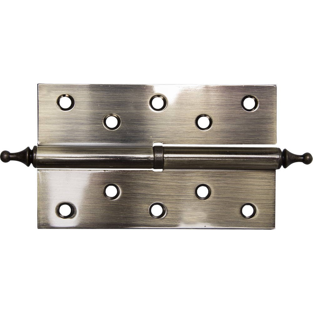 ЗУБР 125 х 75 х 2.5 мм, разъемная, правая, цвет старая латунь (AB), 2 ш, карточная петля (37605-125-5R)