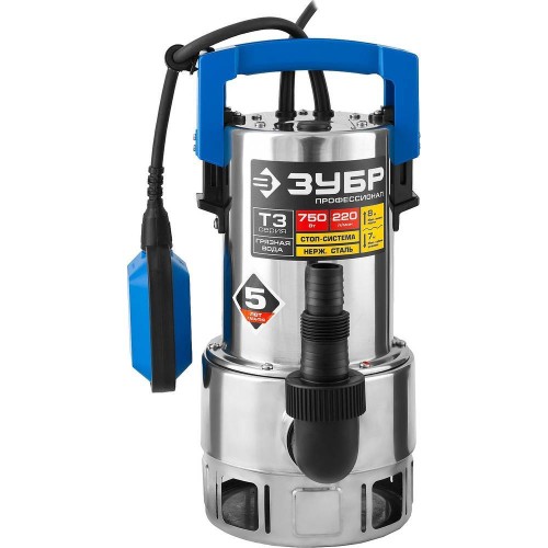 Насос дренажный ЗУБР НПГ-Т3-750-С
