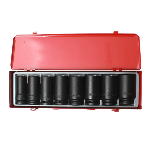 Набор головок торцевых 3/4" 6-ти гранных 21-38мм ударных глубоких 8 предметов в кейсе JTC