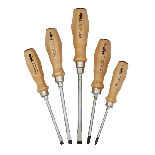 Felo Набор отверток ударных SL/PH с деревянной рукояткой, 5 шт 33595198