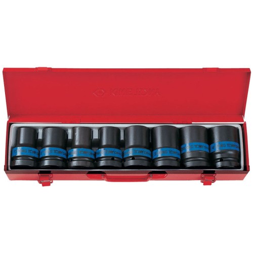 Набор ударных торцевых головок 1", шестигранные, тонкостенные, 17-41 мм, 8 предметов KING TONY 8408M