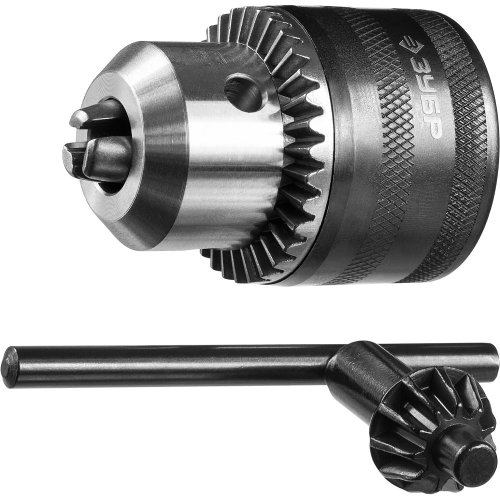 ЗУБР 13 мм, 1/2_, ударный сверлильный патрон с ключом для дрели, Профессионал (2908-13-1/2)