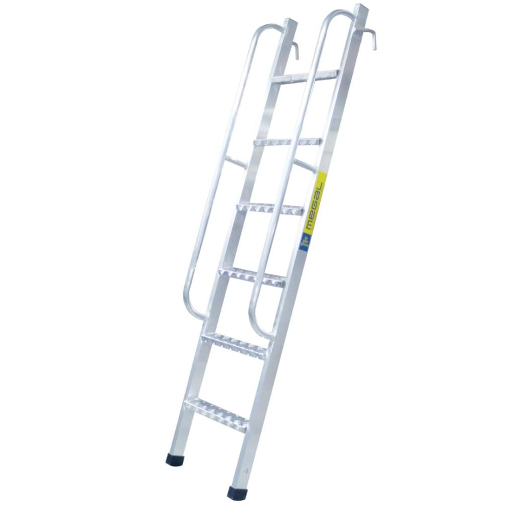 Лестница приставная стеллажная MEGAL ЛПС - 2,5 с поручнями