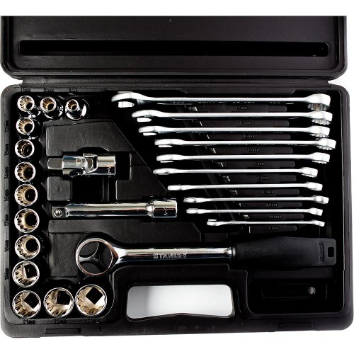 Набор торцевых головок и ключей STANLEY 1/2" 26 предметов в кейсе 1-89-105