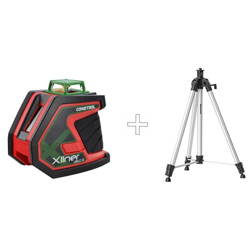 Лазерный уровень CONDTROL XLiner 360 G + штатив CONDTROL Н190