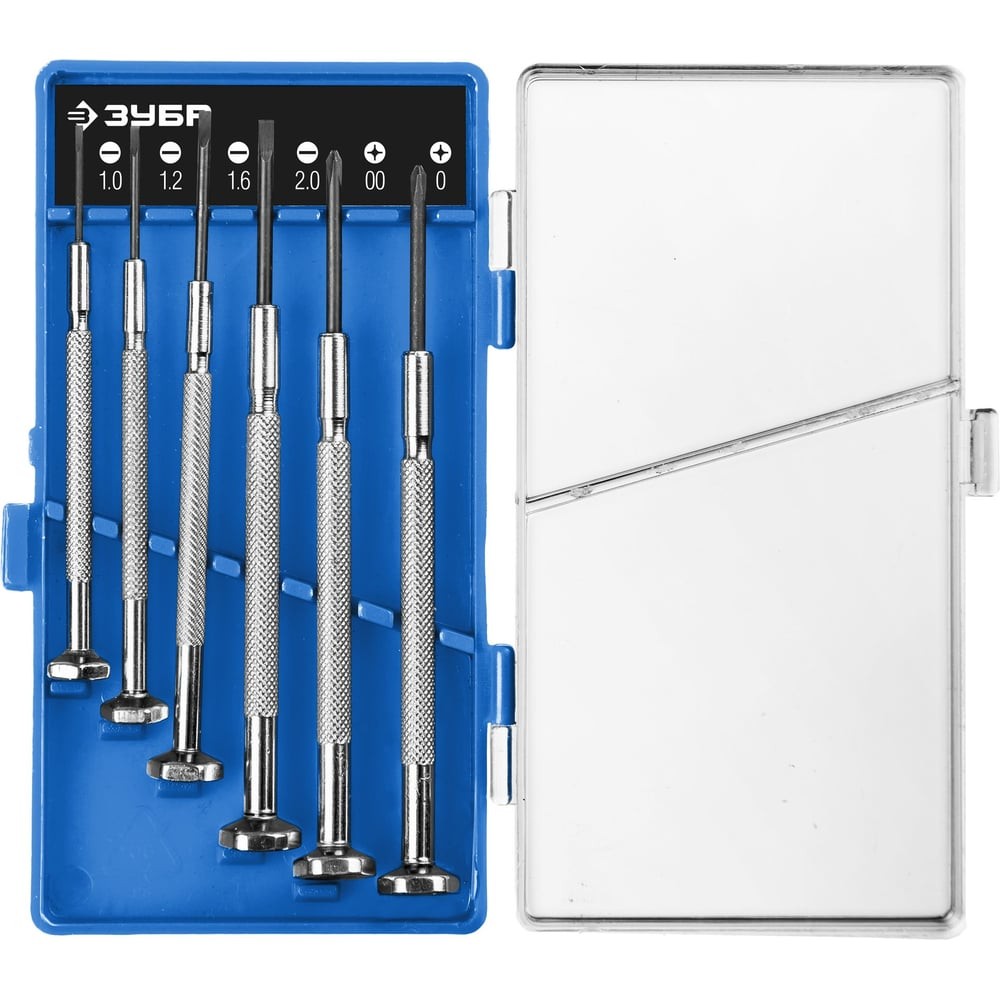 ЗУБР Часовщик, 6 предм., набор часовых отверток, Профессионал (25666)