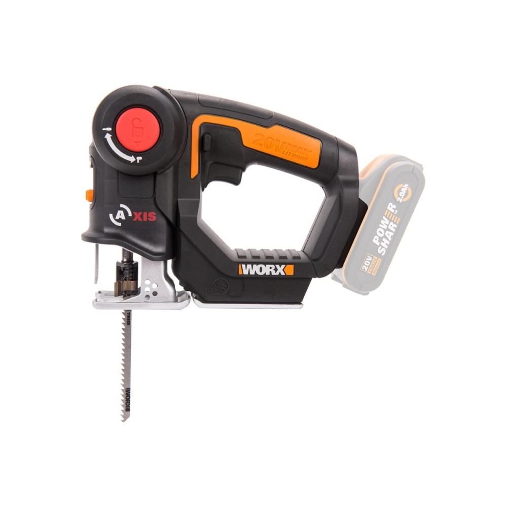 Лобзик аккумуляторный-сабельная пила WORX Axis WX550.9, 20В, без АКБ и ЗУ