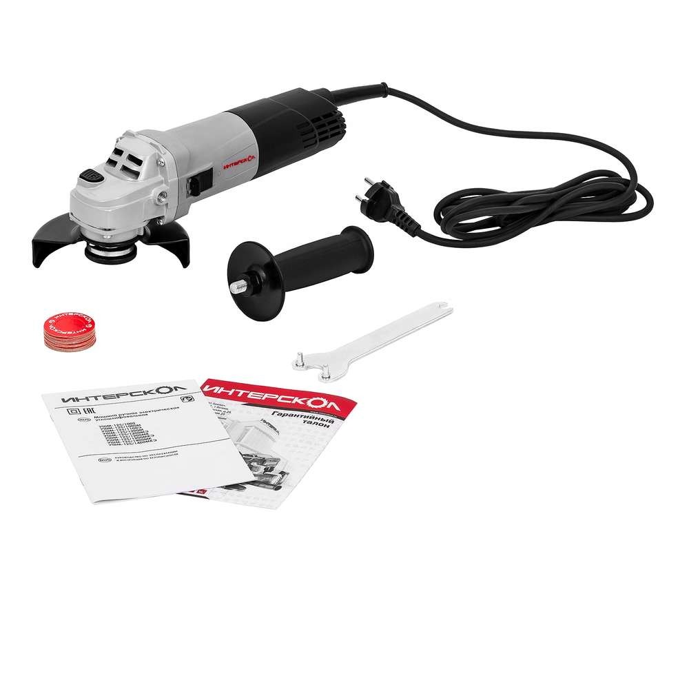 Машина шлифовальная угловая ИНТЕРСКОЛ УШМ-125/1000
