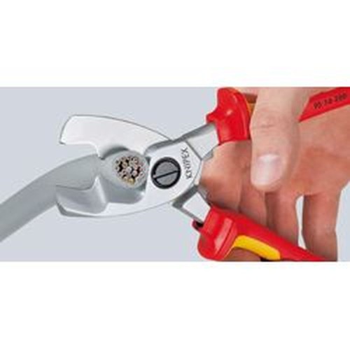 Кабелерез VDE с двойными режущими кромками, _ 20 мм (70 мм2), длина 200 мм, хром, обливные диэлектри