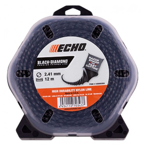 Леска для триммера ECHO 2.4мм витая квадратная 12м (340095004)