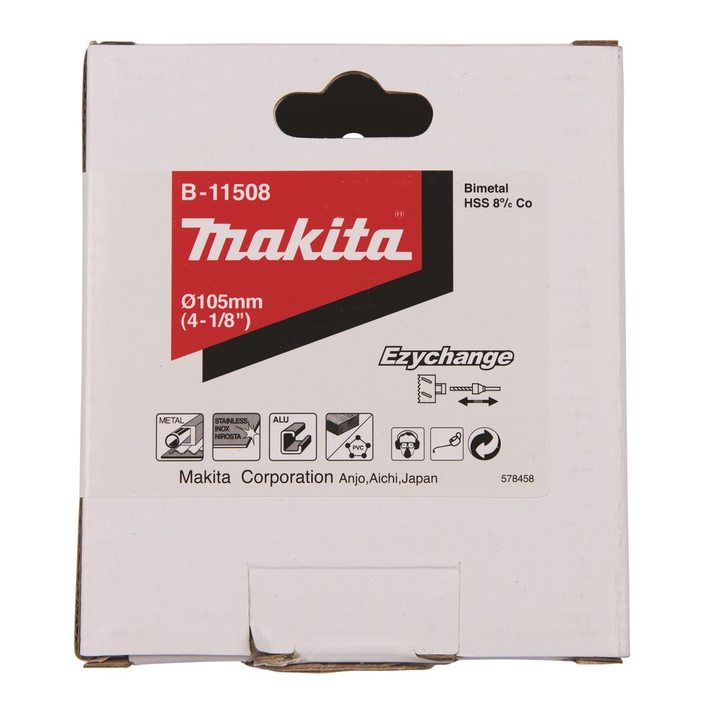 Коронка Makita Ezychange 105мм биметаллическая (B-11508)