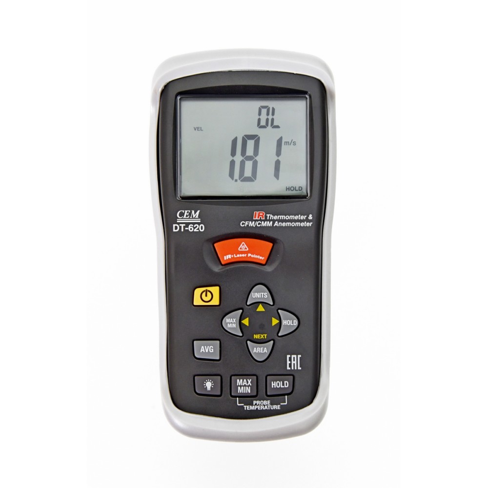 Измеритель скорости воздуха и температуры СЕМ DT-620