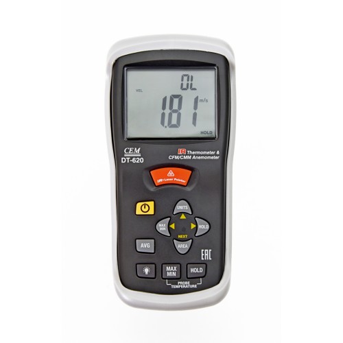 Измеритель скорости воздуха и температуры СЕМ DT-620