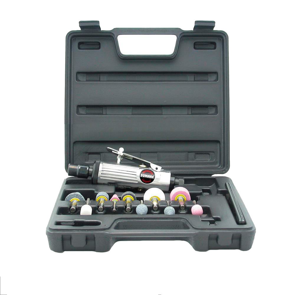 Шлифмашина пневматическая прямая Sumake ST-7733 MK + Набор шарошек