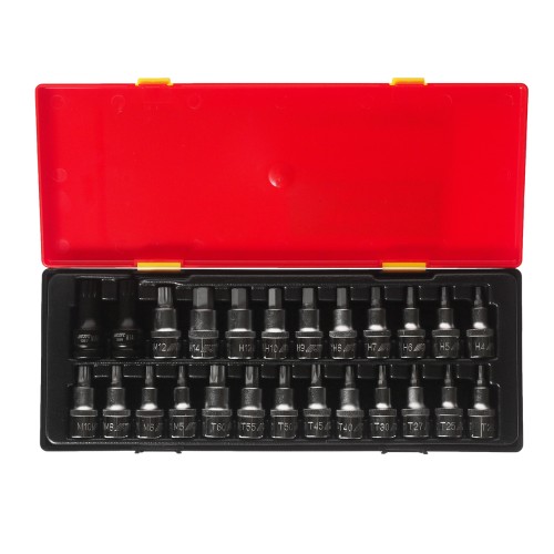 Набор головок торцевых с насадкой 1/2" (в кейсе) 25шт JTC-K4251