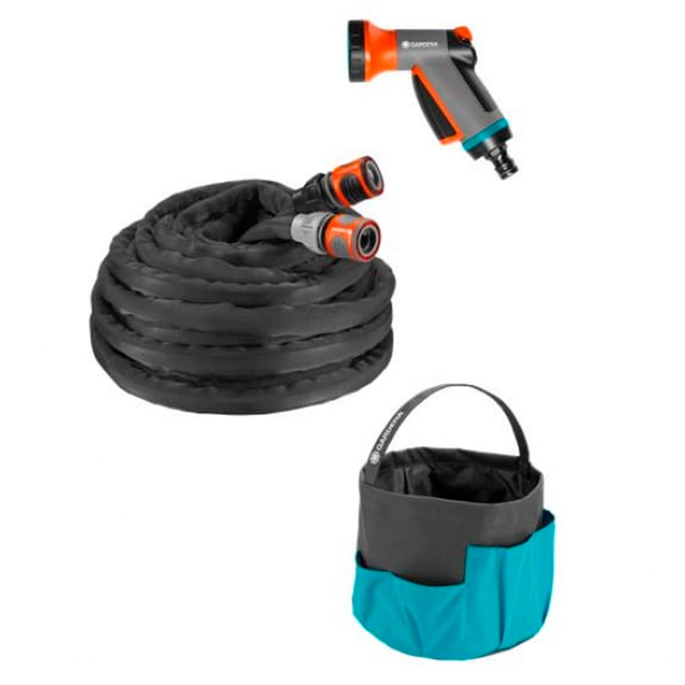 Шланг текстильный Gardena Liano 10 м + комплект для полива, сумка для хранения