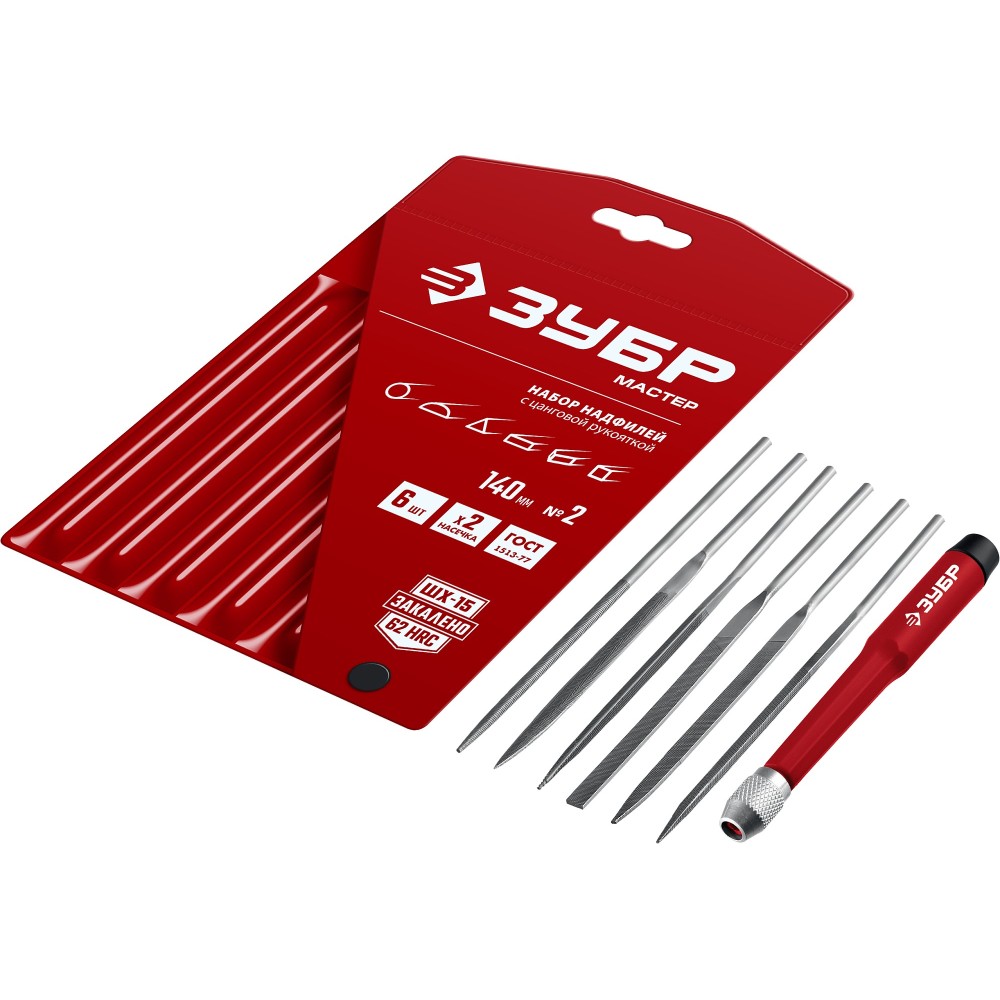 ЗУБР 6 шт, 140 мм, набор надфилей (16053-H6)