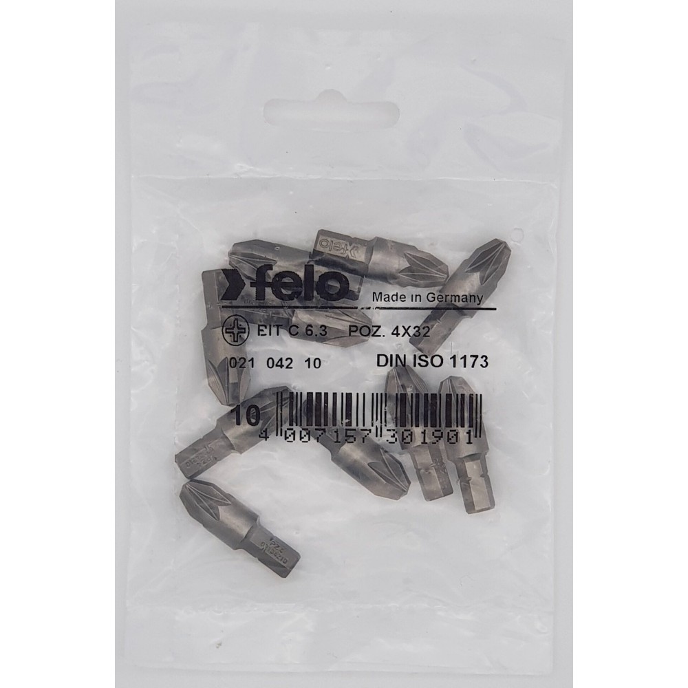 Felo Бита крестовая серия Industrial PZ 4X32, 10 шт 02104210