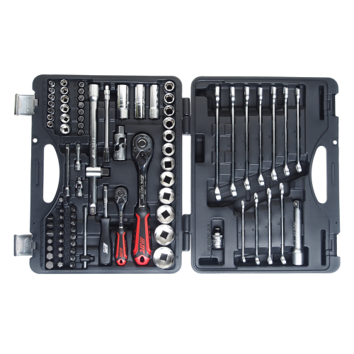 Набор инструментов 85 предметов для поврежденных болтов и гаек 1/4",1/2" в кейсе JTC