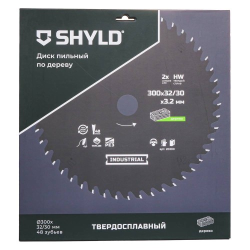 Диск пильный по дереву SHYLD 300х32/30мм 48Т (20300)